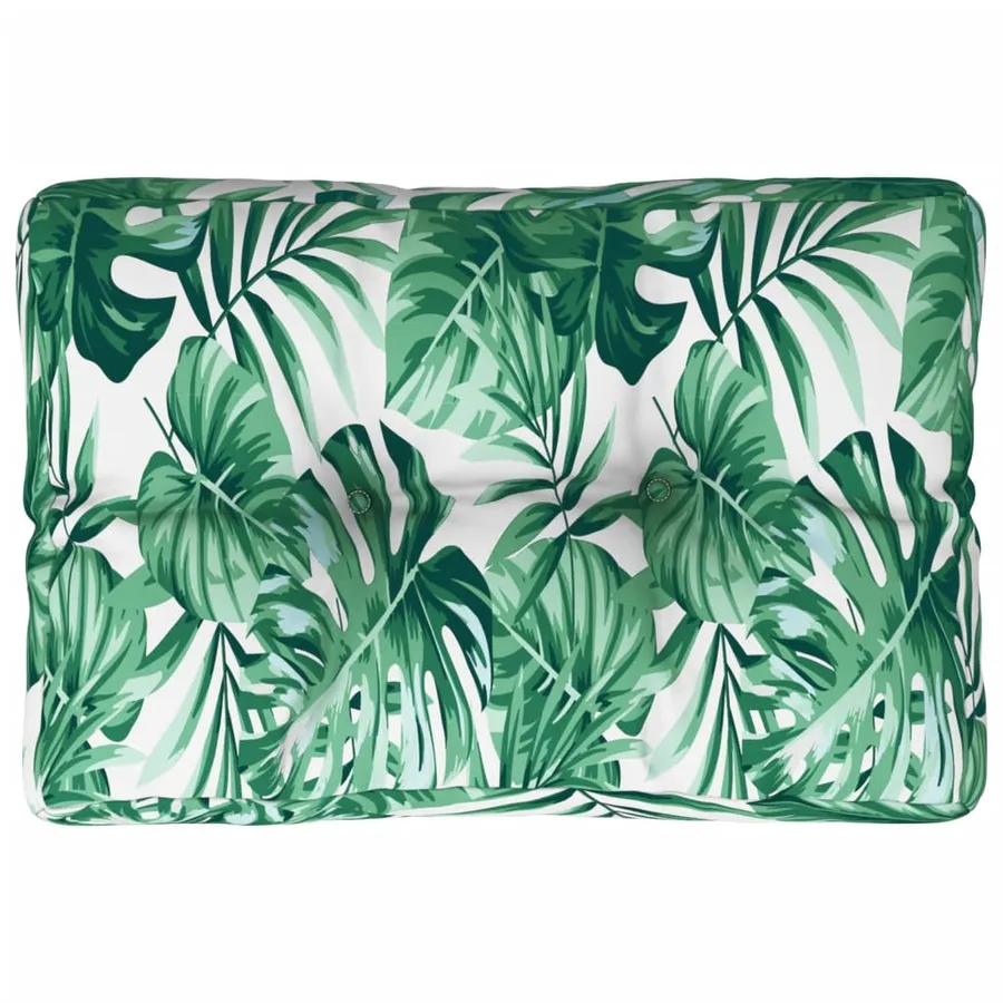 Coussin de palette motif de feuilles 50x40x12 cm tissu - 2