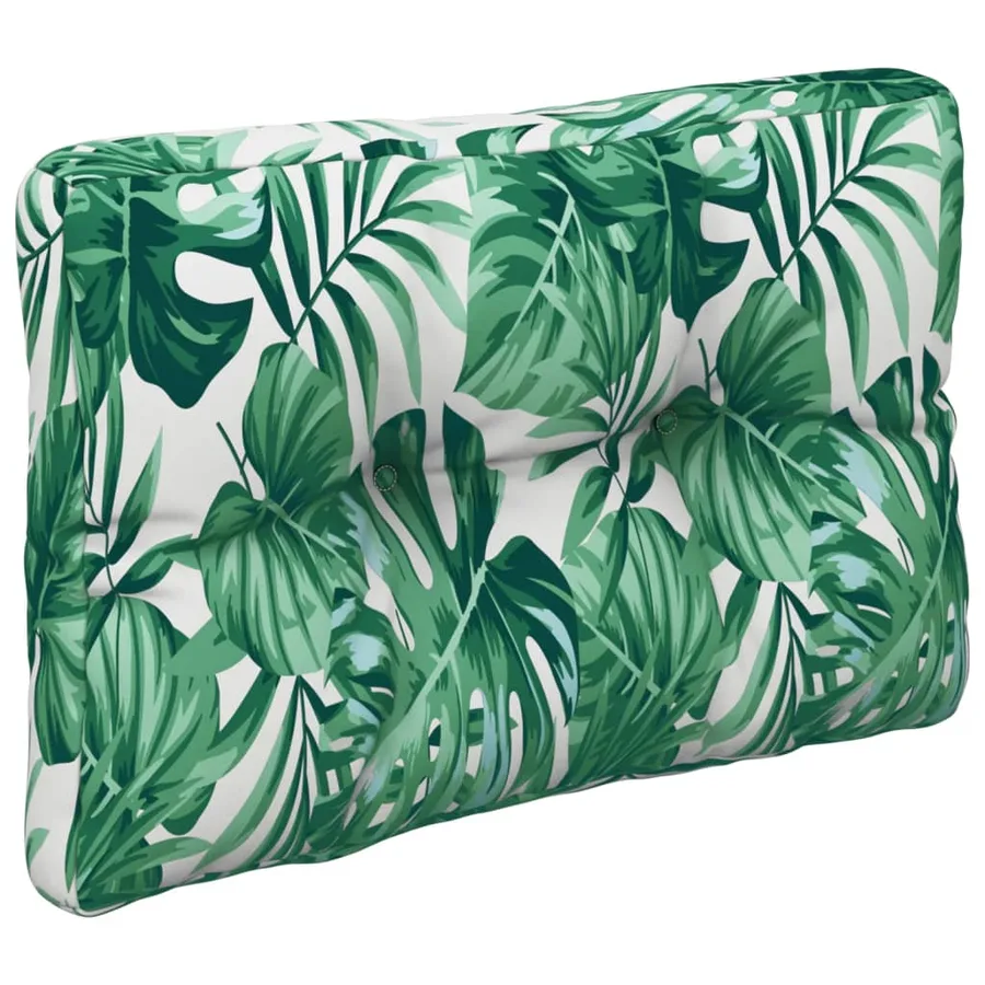 Coussin de palette motif de feuilles 50x40x12 cm tissu - 4