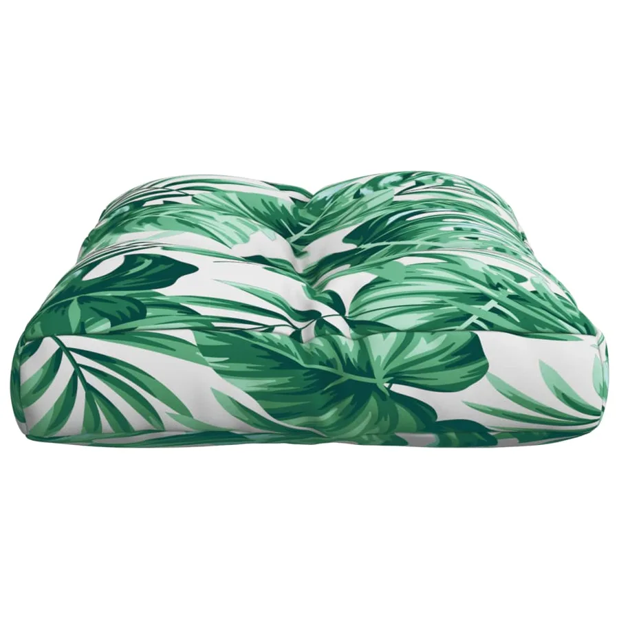 Coussin de palette motif de feuilles 50x40x12 cm tissu - 6