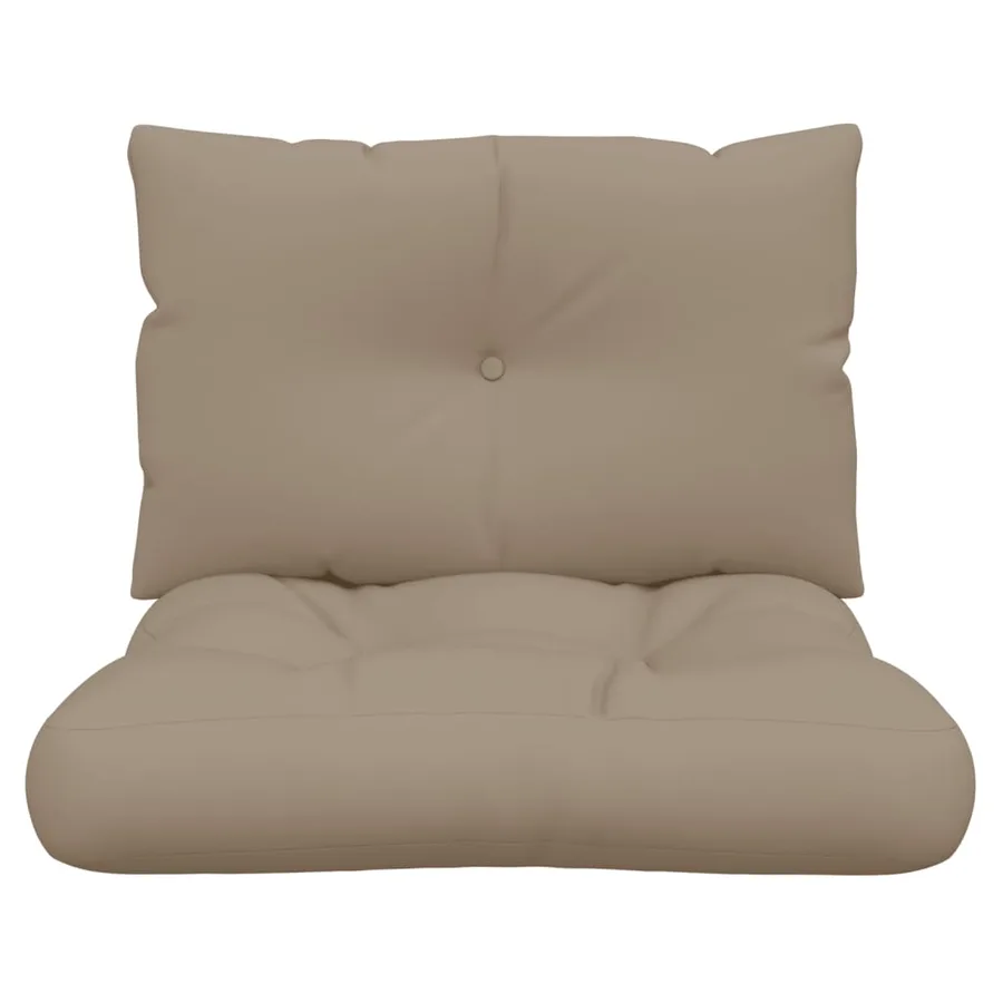 Coussins de palette lot de 2 taupe tissu - 5