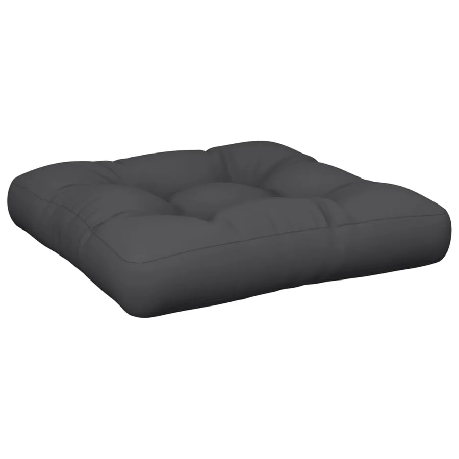 Coussin de palette noir 58x58x10 cm tissu - 2