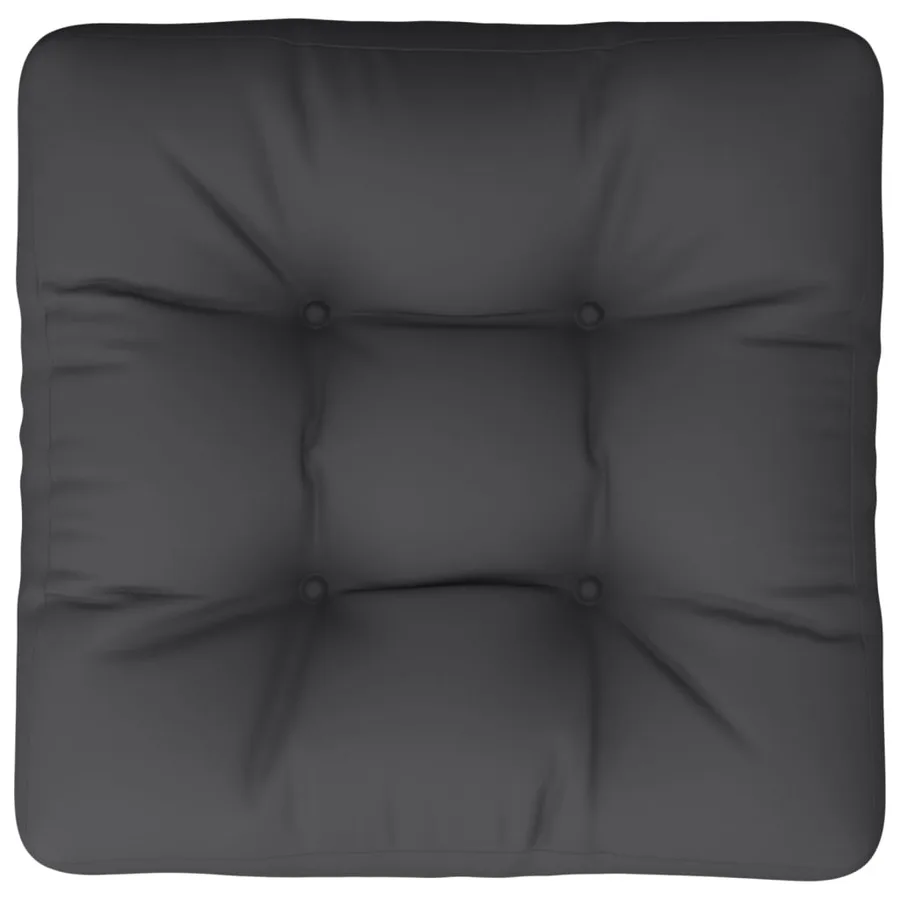 Coussin de palette noir 58x58x10 cm tissu - 6