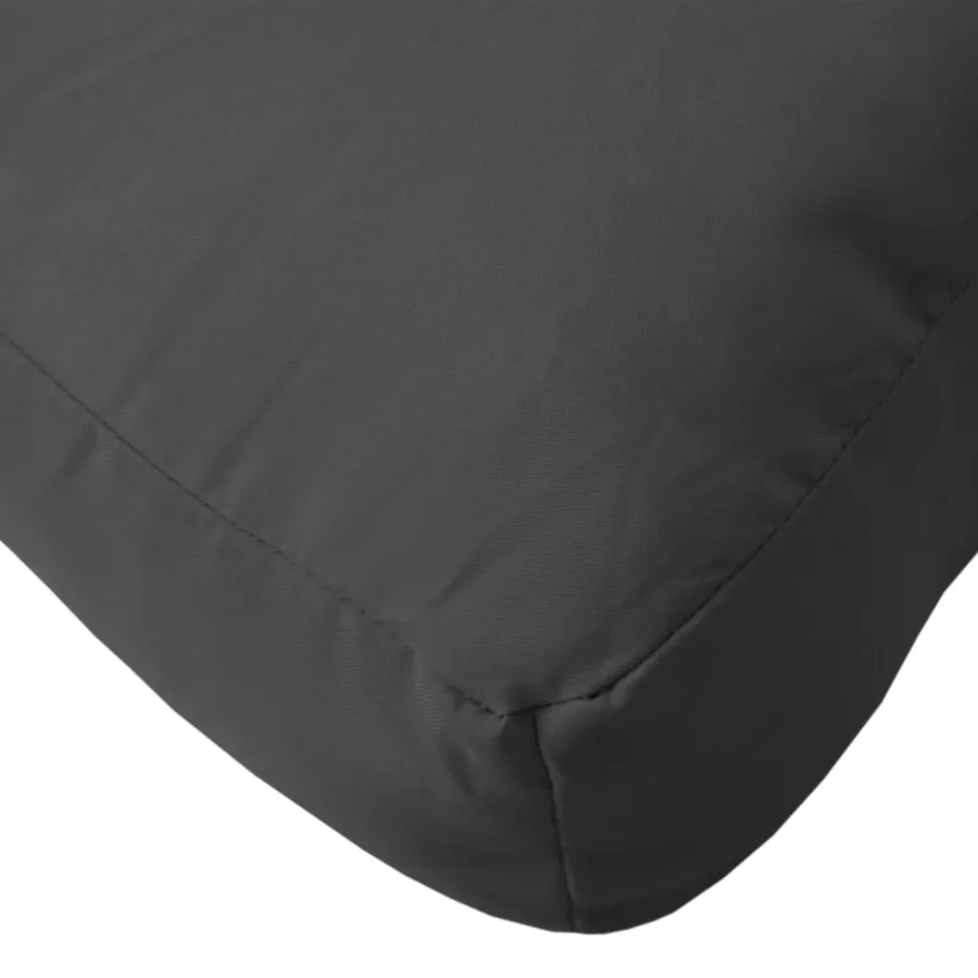 Coussin de palette noir 58x58x10 cm tissu - 8