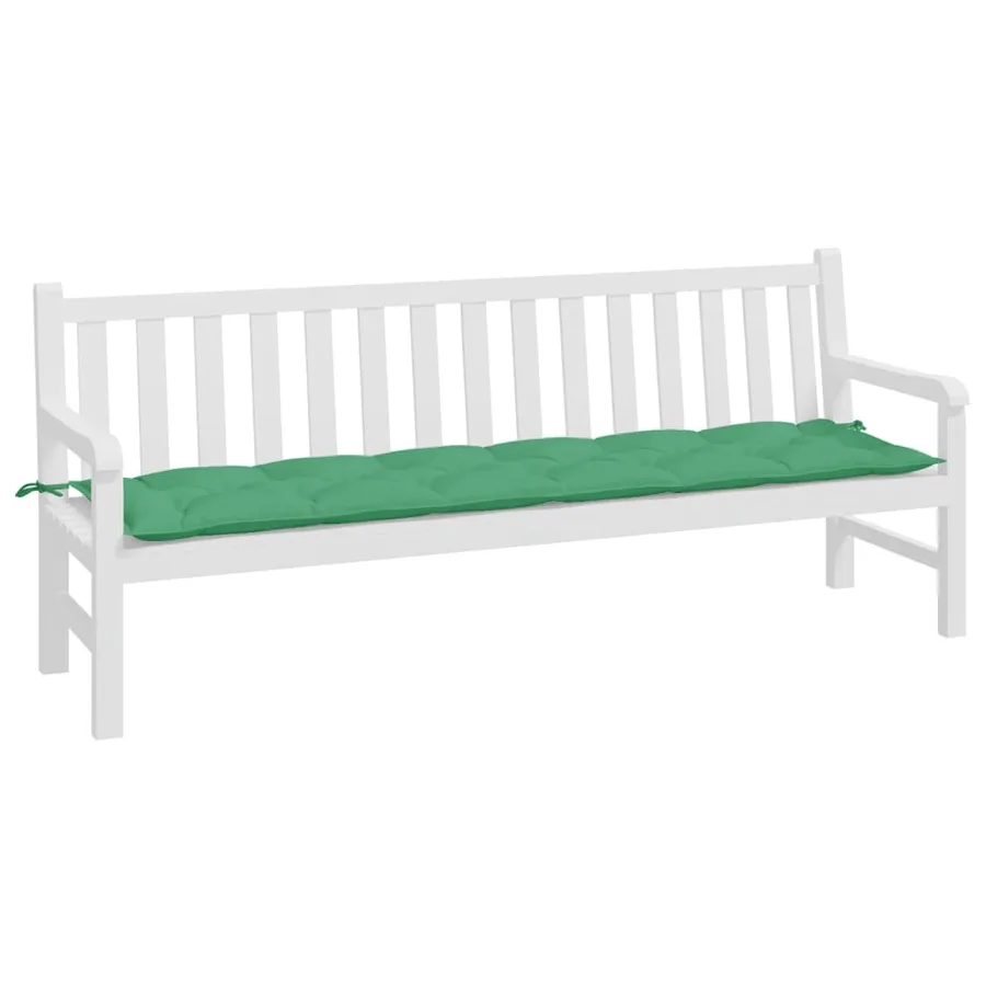 Coussin de banc de jardin vert 200x50x7 cm tissu oxford - 3