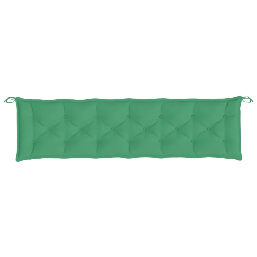 Coussin de banc de jardin vert 200x50x7 cm tissu oxford - 4