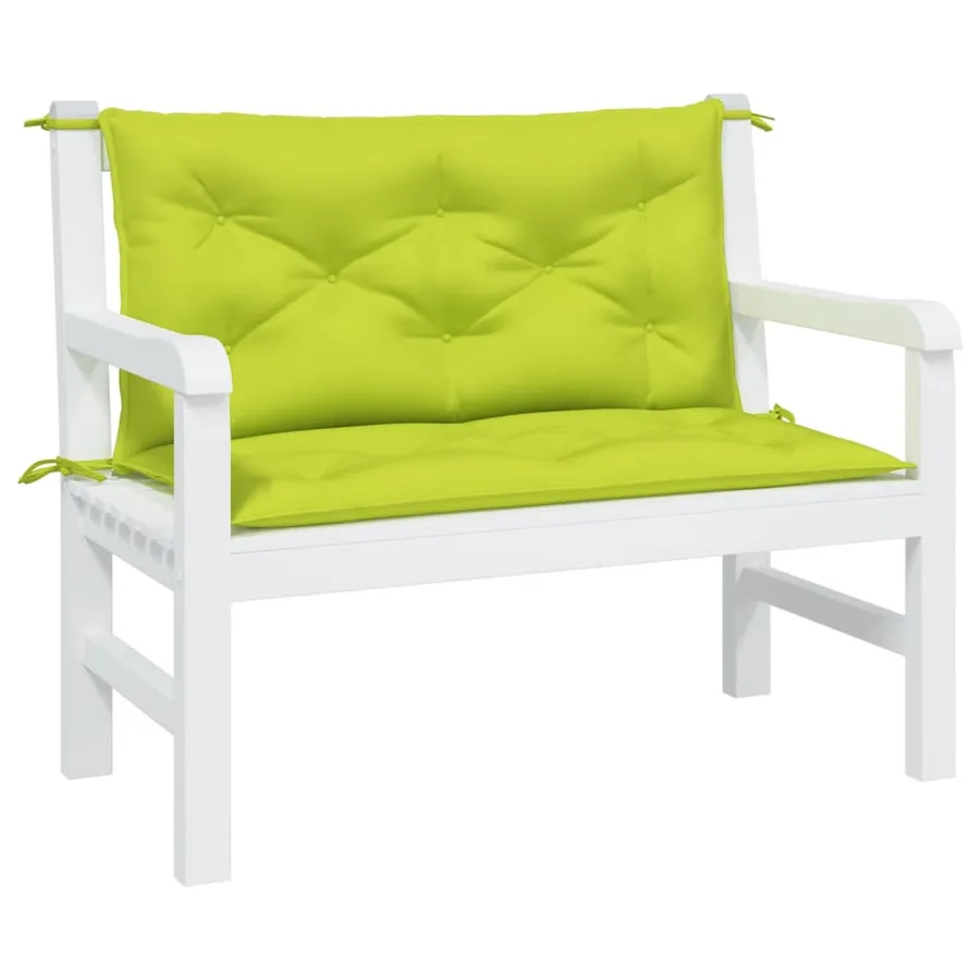 Coussins de banc de jardin lot de 2 vert vif tissu Oxford - 3