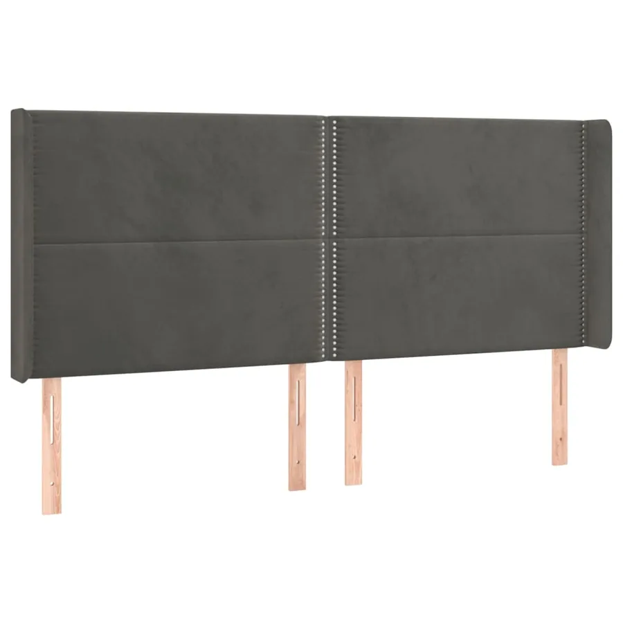 Sommier à lattes de lit matelas et LED Gris foncé 160x200 cm - 7