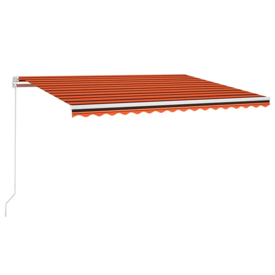 Auvent manuel rétractable 400x300 cm Orange et marron - 2