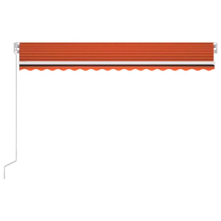 Auvent manuel rétractable 400x300 cm Orange et marron - 3