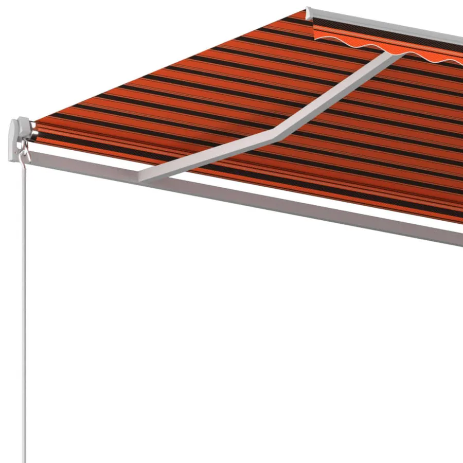 Auvent manuel rétractable 400x300 cm Orange et marron - 5