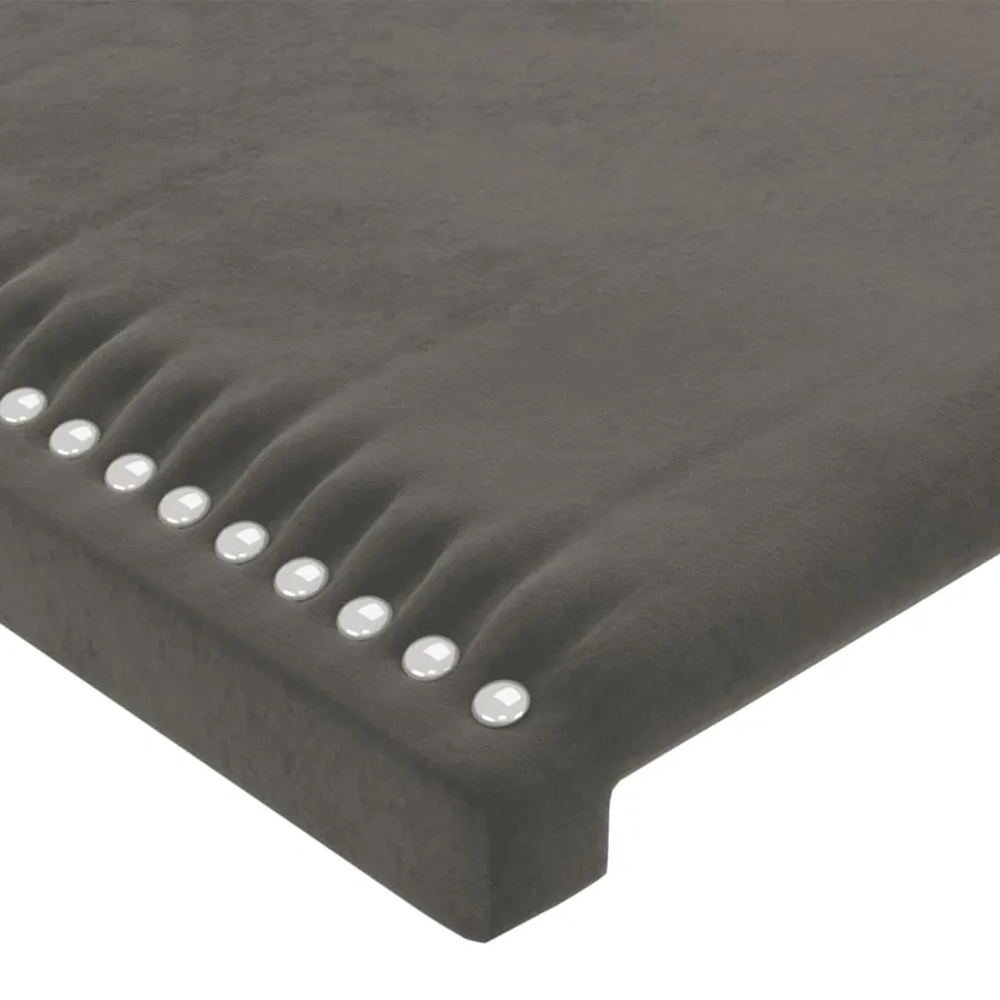 Tête de lit à LED Gris foncé 80x5x118/128 cm Velours - 5