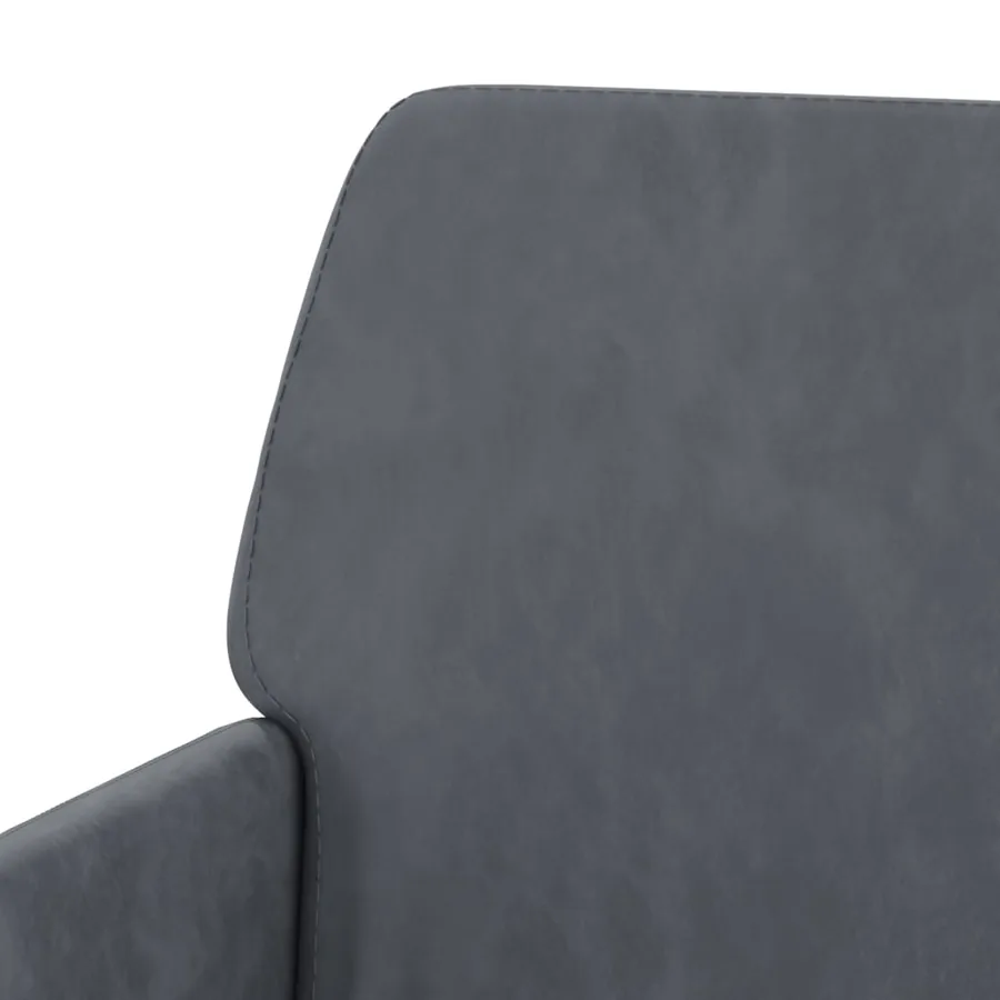 Fauteuil Gris foncé 62x79x79 cm Velours - 6