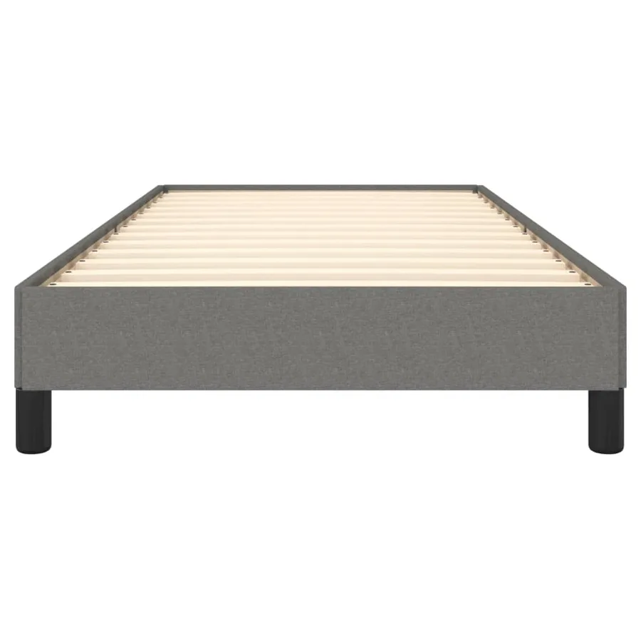 Cadre de lit sans matelas gris foncé 100x200 cm tissu - 5