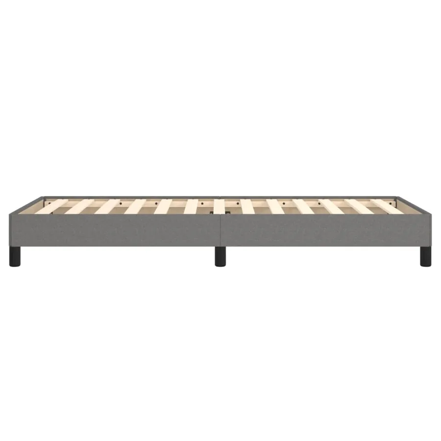 Cadre de lit sans matelas gris foncé 100x200 cm tissu - 6