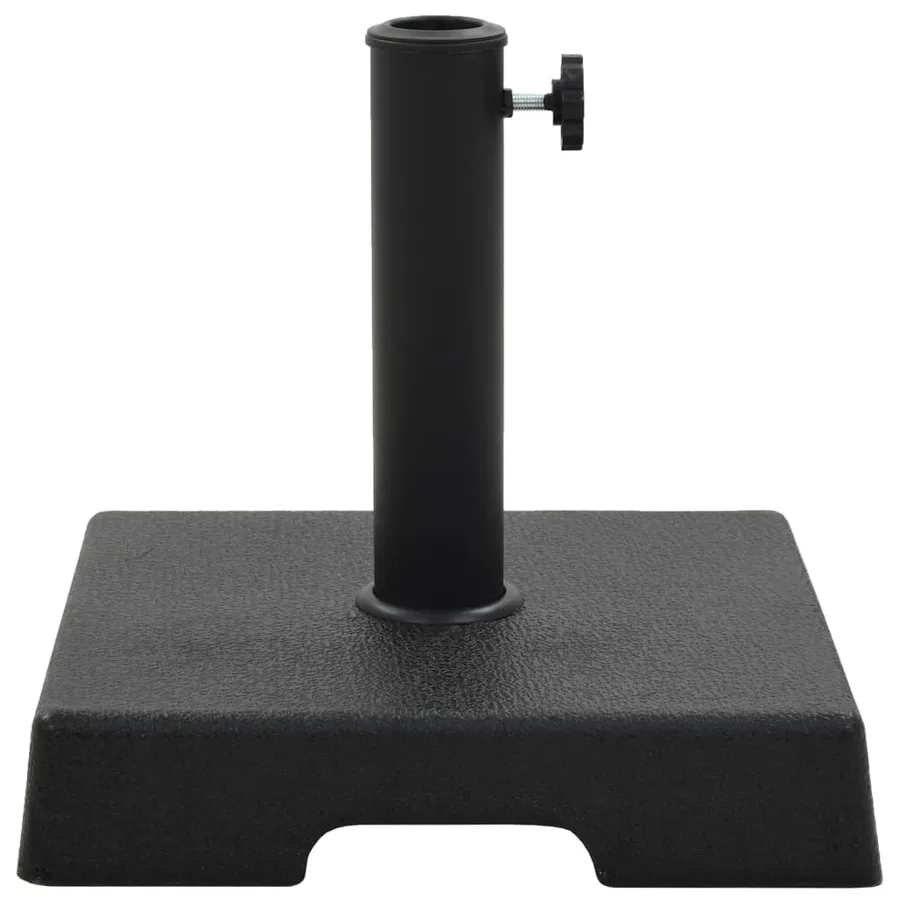 Socle carré de parasol Polyrésine 8 kg Noir - 2