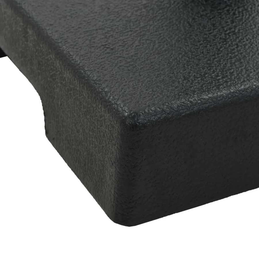 Socle carré de parasol Polyrésine 8 kg Noir - 4