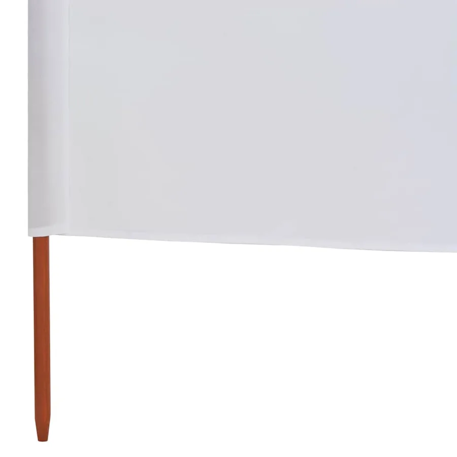 Paravent 9 panneaux Tissu 1200 x 160 cm Blanc sable - 5