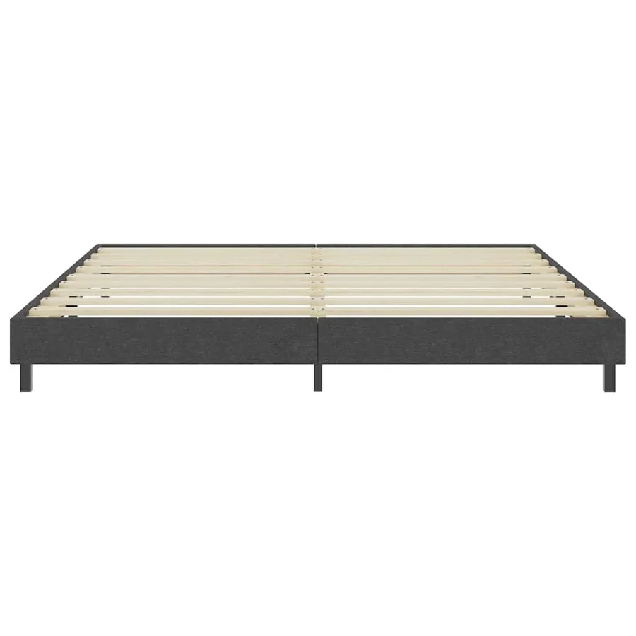 Sommier à lattes de lit sans matelas gris tissu 200x200 cm - 4