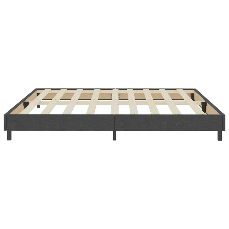 Sommier à lattes de lit sans matelas gris tissu 200x200 cm - 5