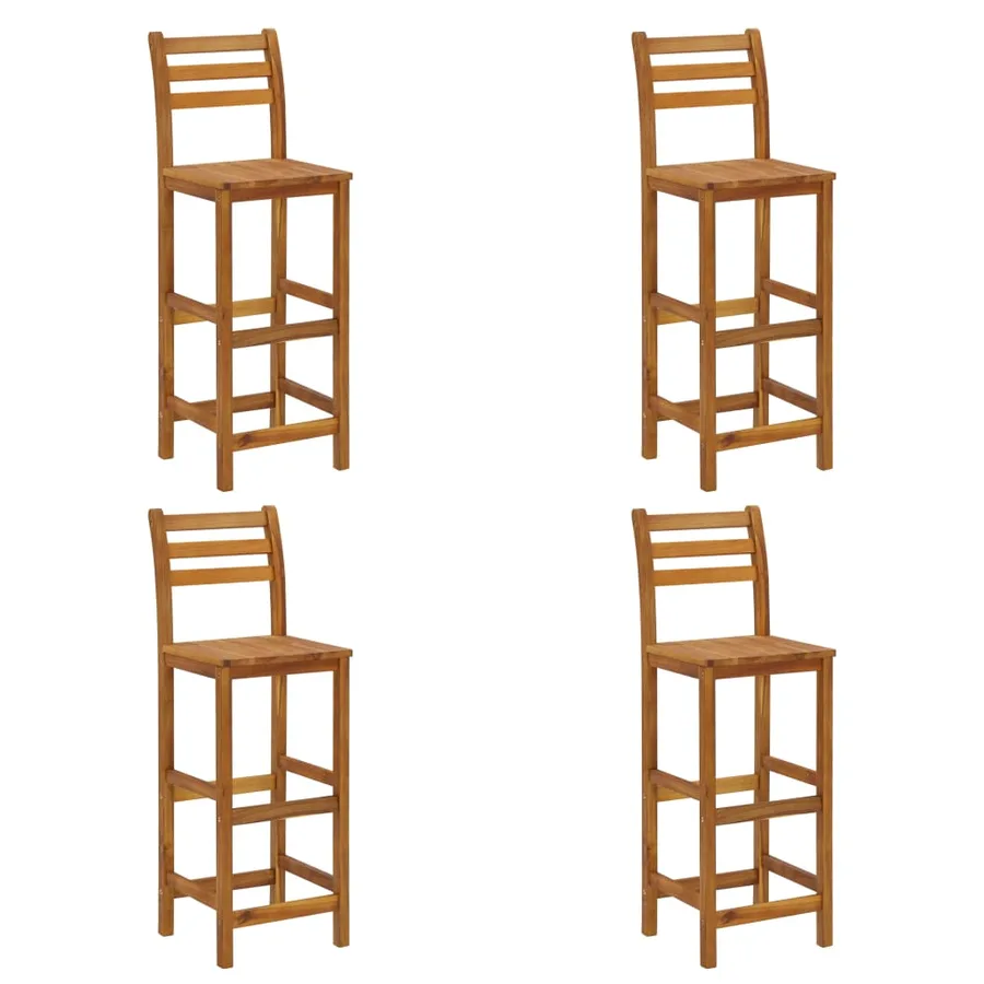 Ensemble de bar de jardin 9 pcs Bois d'acacia solide - 6