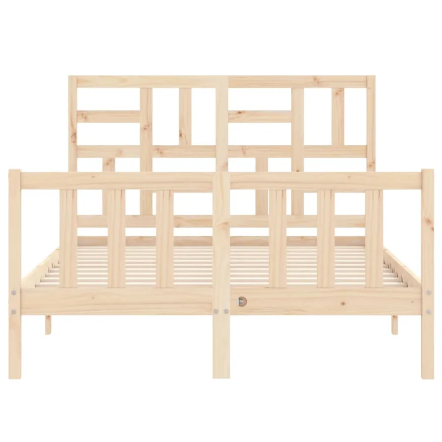 Cadre de lit sans matelas 140x200 cm bois massif de pin - 6