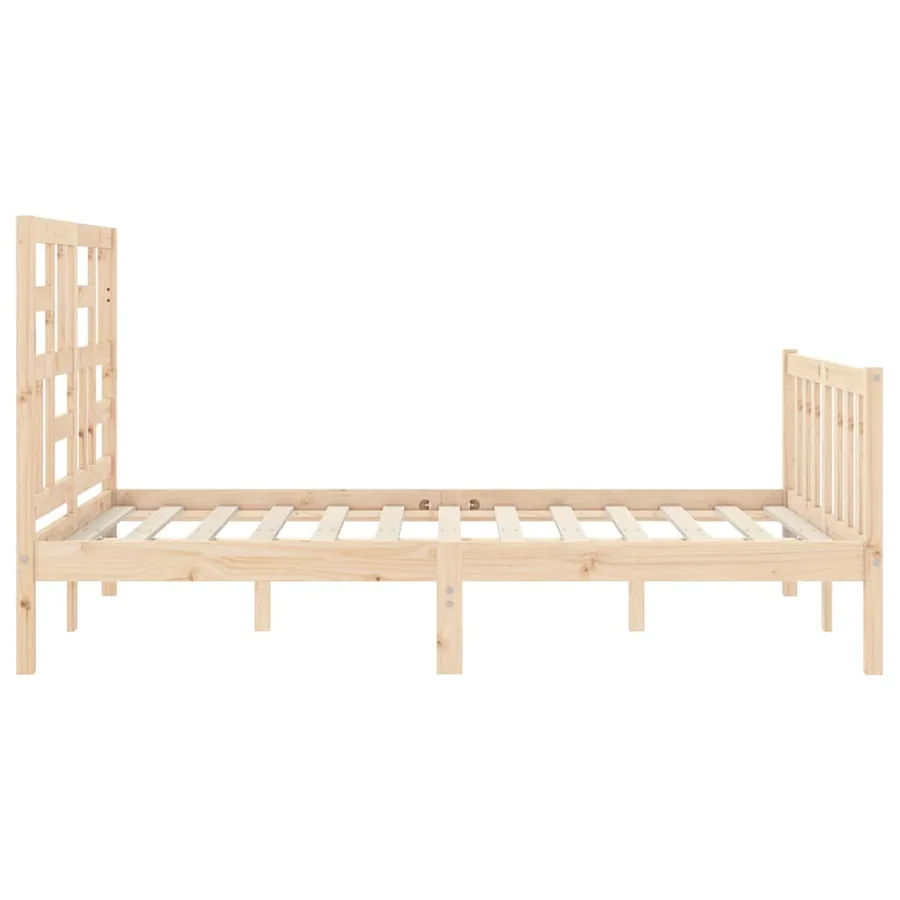Cadre de lit sans matelas 140x200 cm bois massif de pin - 7