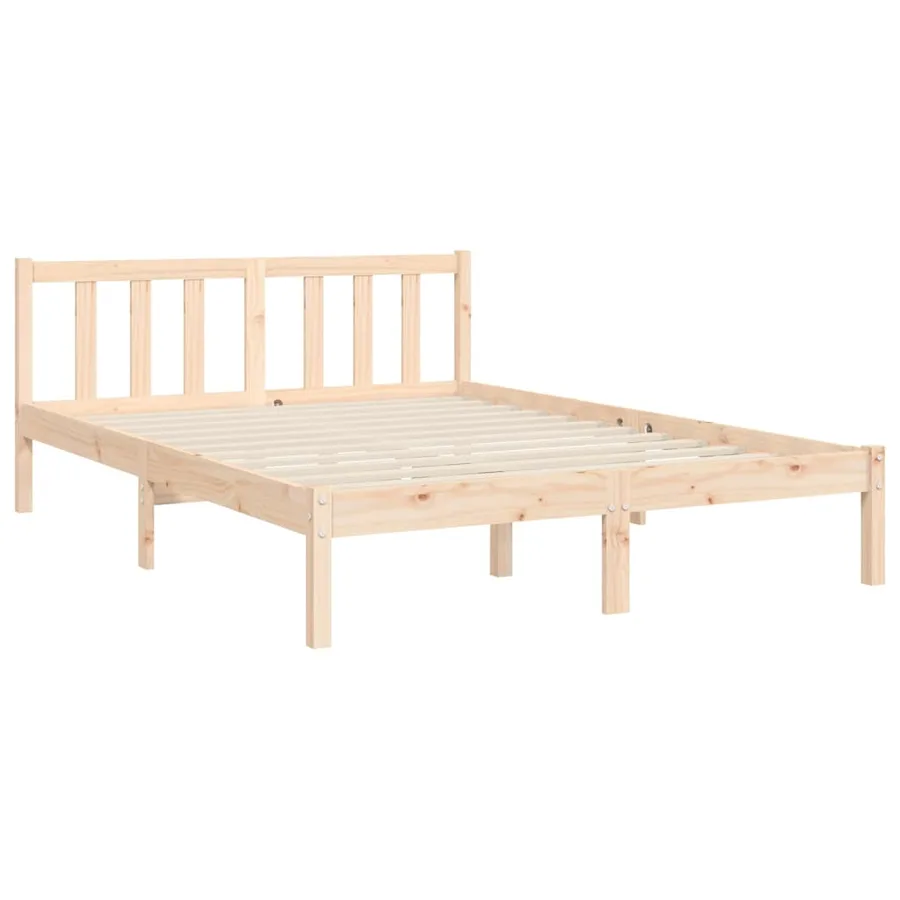 Cadre de lit sans matelas 140x200 cm bois massif de pin - 9