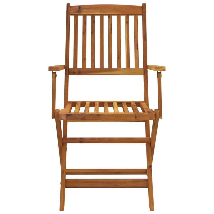 Ensemble à manger d'extérieur pliable 7pcs Bois d'acacia solide - 4