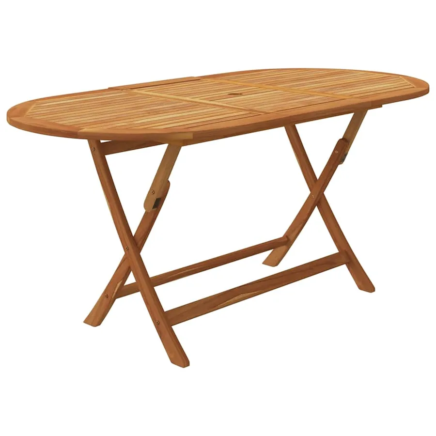 Ensemble à manger d'extérieur pliable 7pcs Bois d'acacia solide - 5