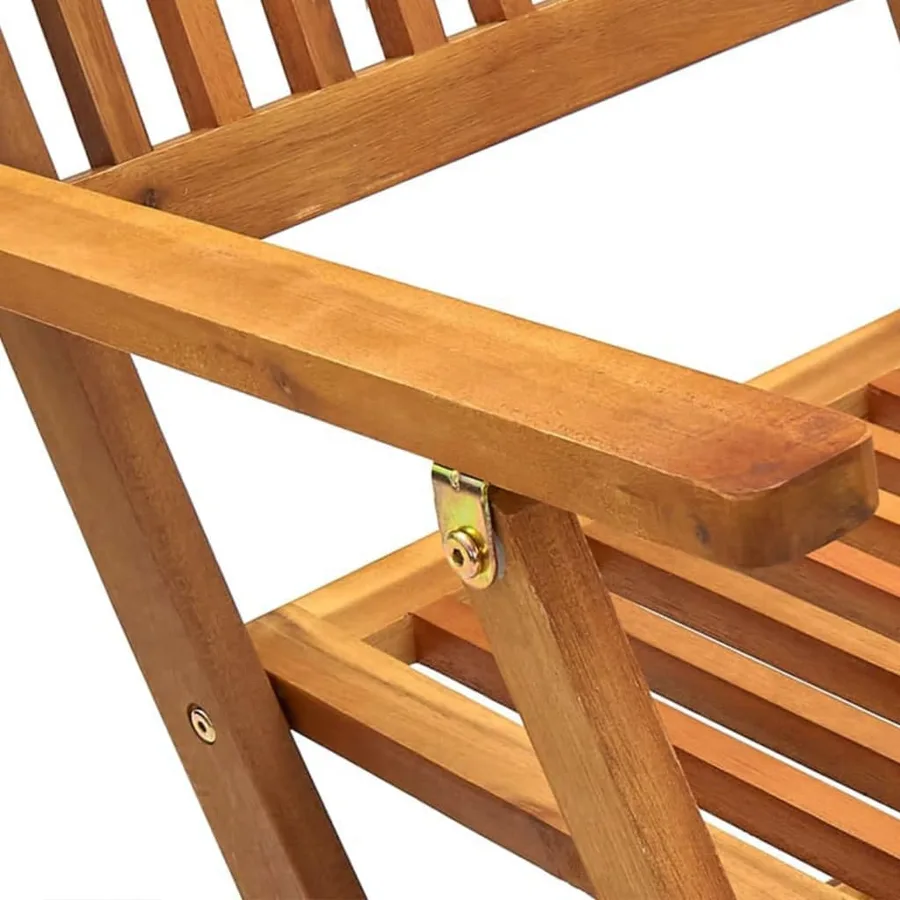 Ensemble à manger d'extérieur pliable 7pcs Bois d'acacia solide - 6