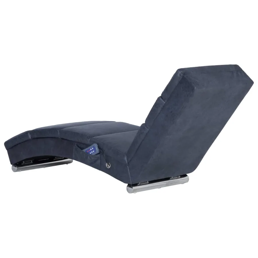 Chaise longue de longue Gris Similicuir daim - 4