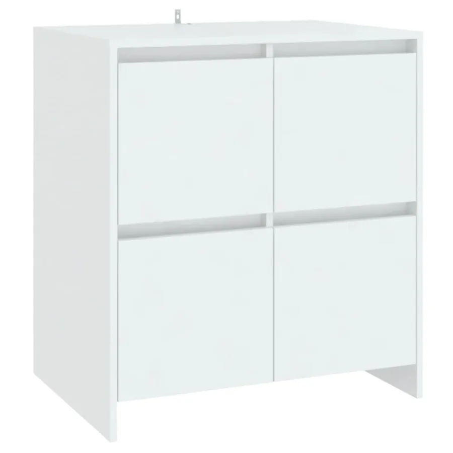Buffets 2 pcs Blanc Bois d'ingénierie - 3