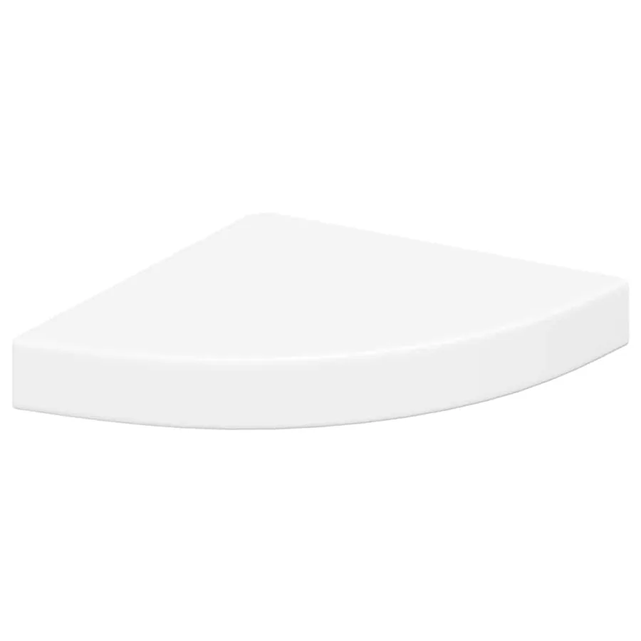 Étagères d'angle flottantes 4 pcs blanc 25x25x3,8 cm MDF - 5