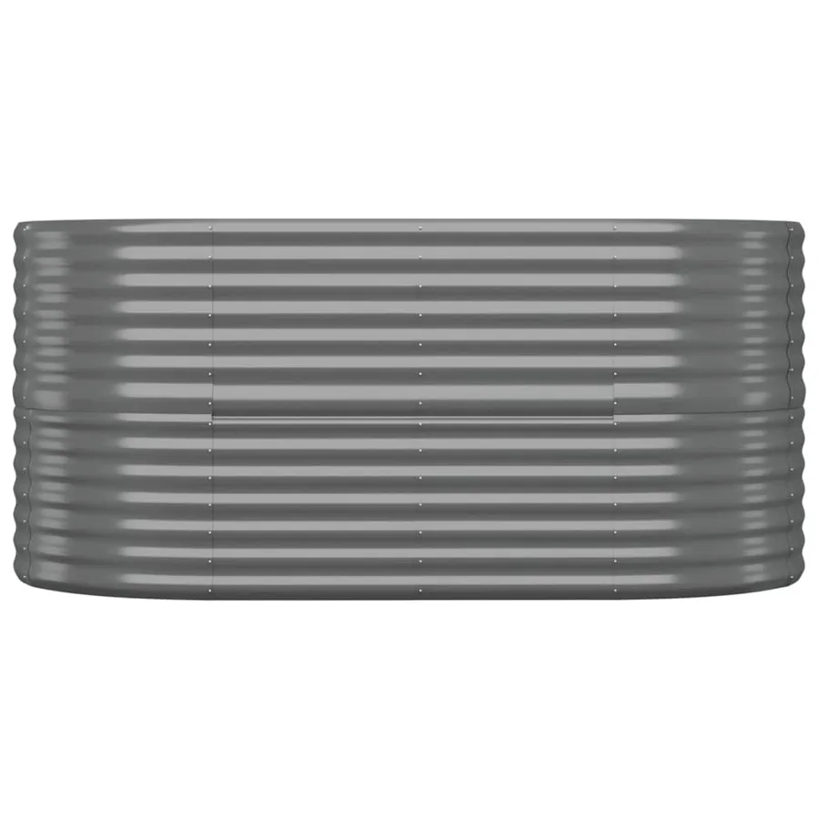 Lit surélevé de jardin Acier galvanisé 152x80x68 cm gris - 3