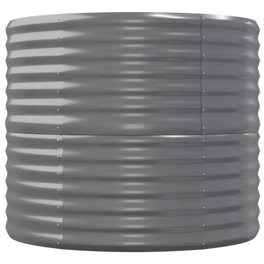 Lit surélevé de jardin Acier galvanisé 152x80x68 cm gris - 4