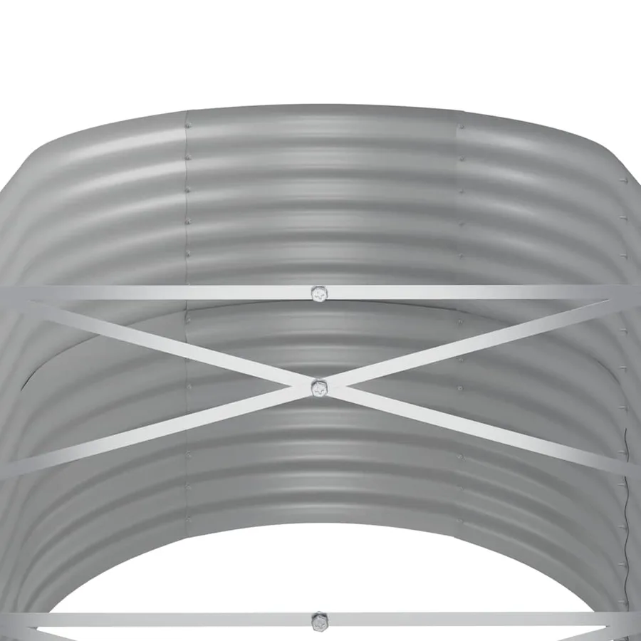 Lit surélevé de jardin Acier galvanisé 152x80x68 cm gris - 5