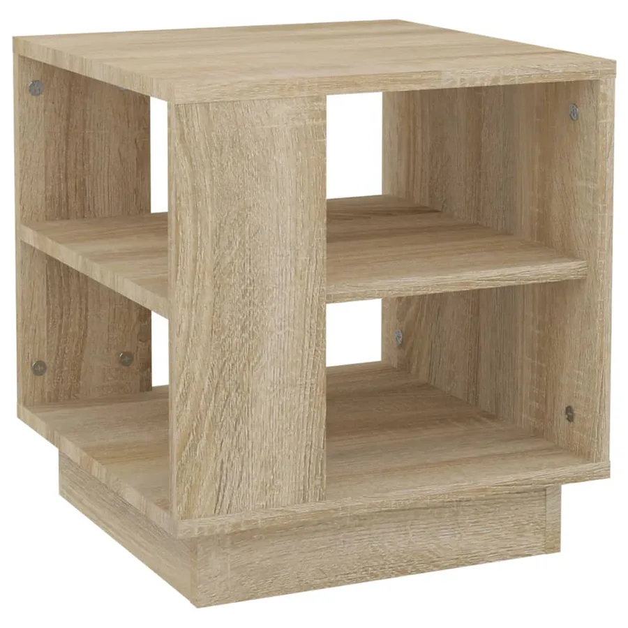 Table basse chêne sonoma 40x40x43 cm bois d'ingénierie - 2