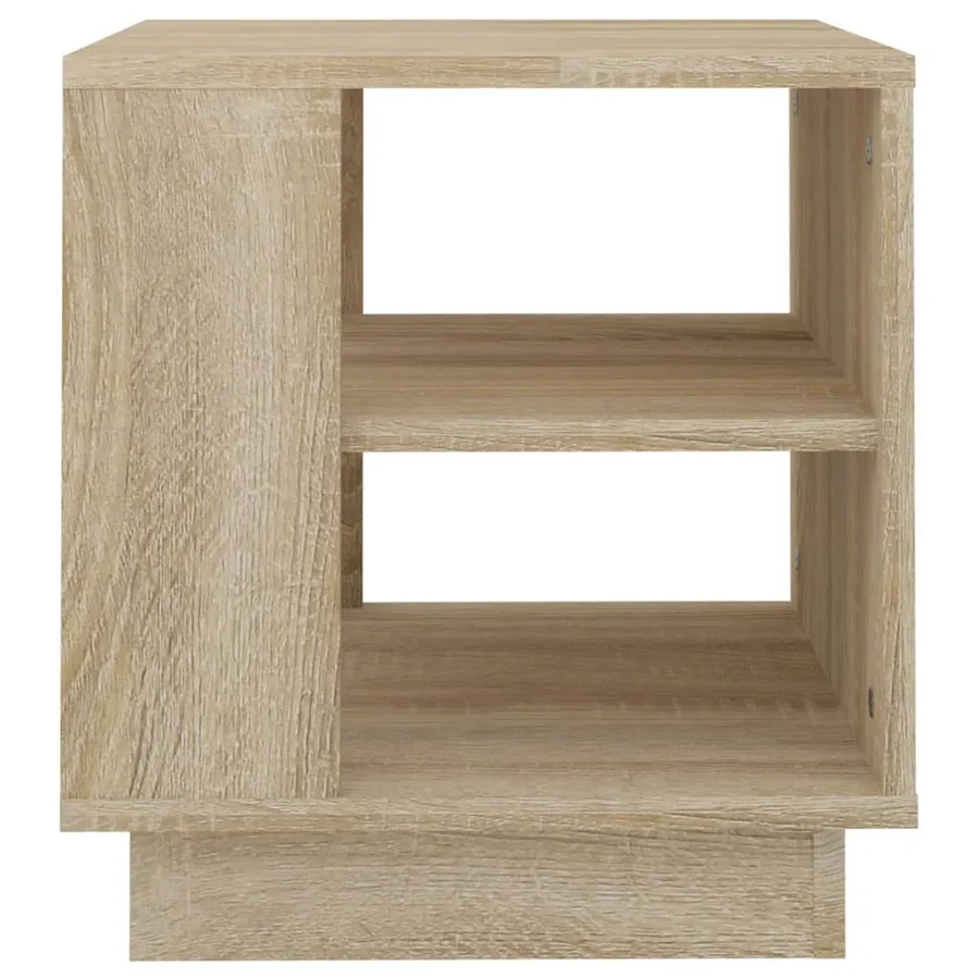 Table basse chêne sonoma 40x40x43 cm bois d'ingénierie - 4