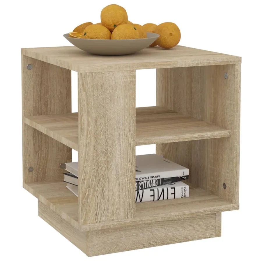 Table basse chêne sonoma 40x40x43 cm bois d'ingénierie - 6