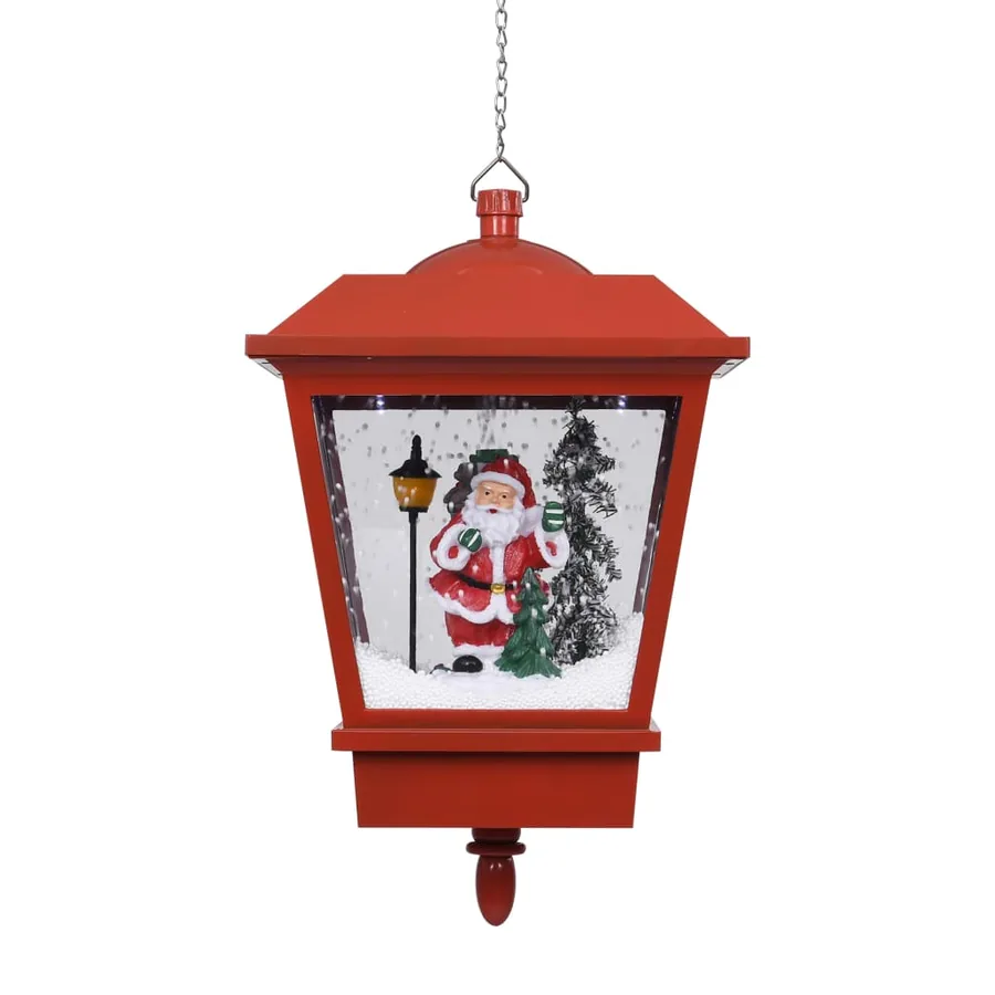 Lampe suspendue de Noël lumière LED Père Noël Rouge 27x27x45 cm - 4