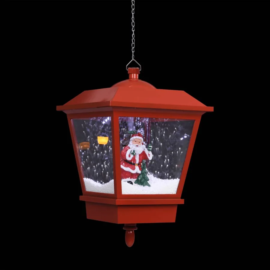 Lampe suspendue de Noël lumière LED Père Noël Rouge 27x27x45 cm - 6