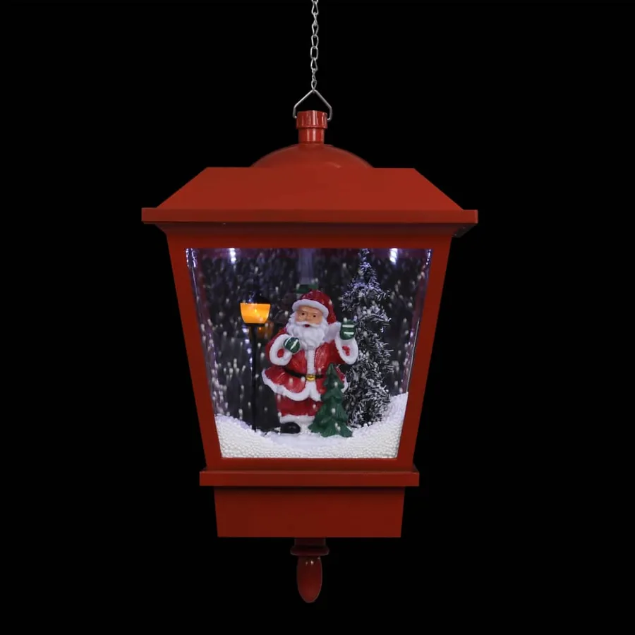 Lampe suspendue de Noël lumière LED Père Noël Rouge 27x27x45 cm - 7