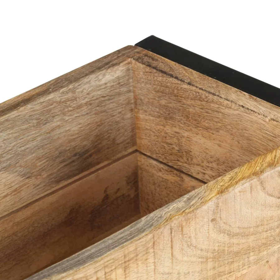 Jardinière 60x20x68 cm Bois de manguier brut - 5