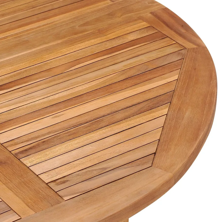 Table à dîner de jardin pliable Ø110x75 cm Bois massif de teck - 5