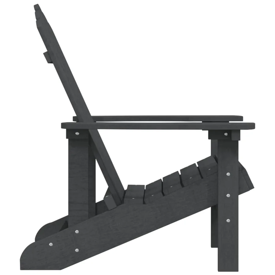 Chaise Adirondack de jardin PEHD anthracite - 4