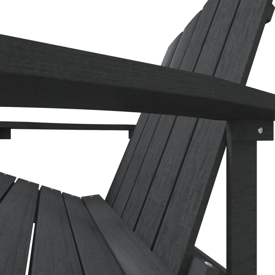 Chaise Adirondack de jardin PEHD anthracite - 6