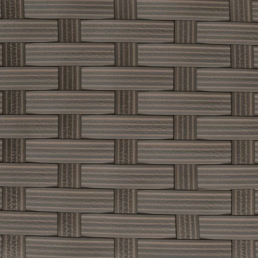 Ensemble de canapés en L 5pcs et coussins résine tressée marron - 11