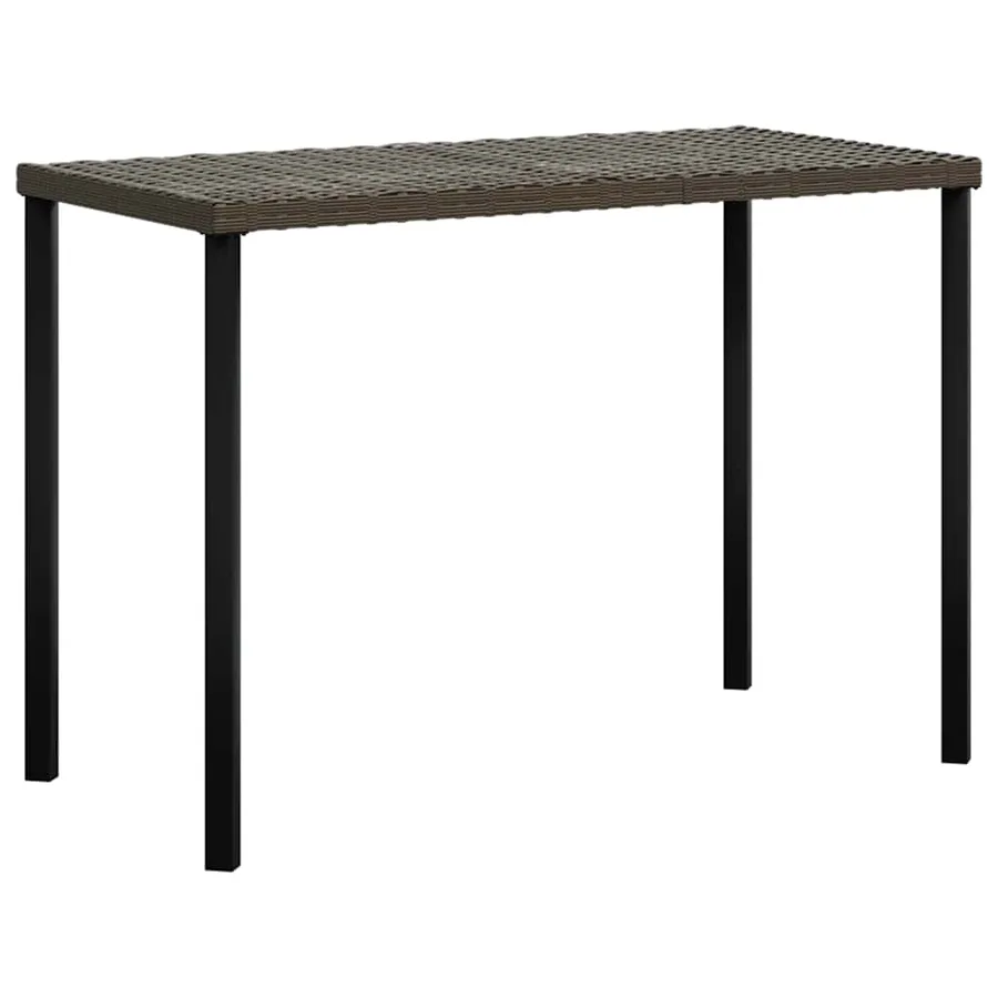 Ensemble de canapés en L 5pcs et coussins résine tressée marron - 5
