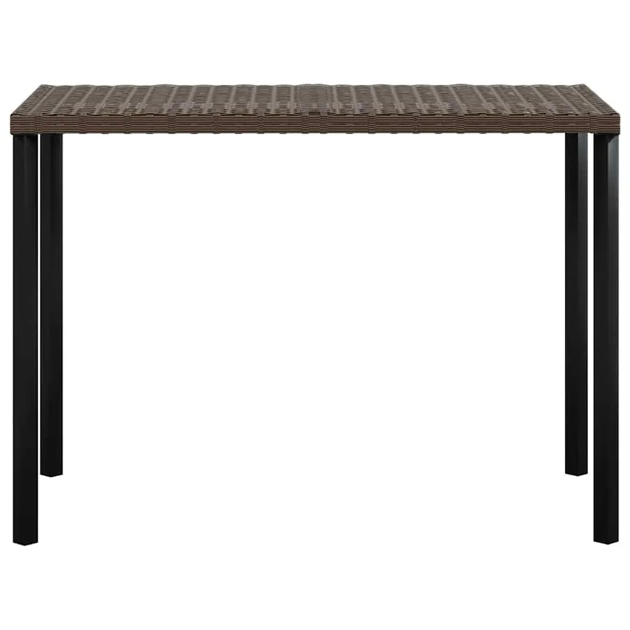 Ensemble de canapés en L 5pcs et coussins résine tressée marron - 6