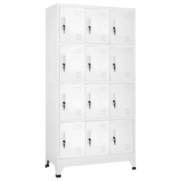 Armoire à casier avec 12 compartiments 90x45x180 cm